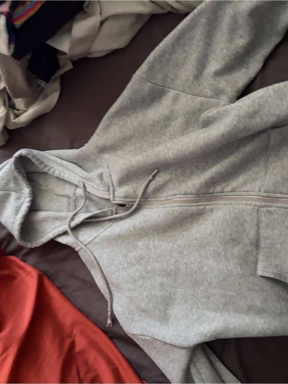 Women’s Gray Zip-Up Hooded Sweatshirt